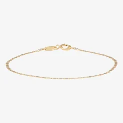Limited Quantities! Girls 14K Gold 6 Inch Solid Valentino Chain Bracelet