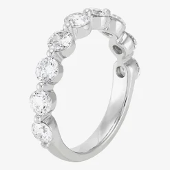 Limited Quantities! (H-I / Si1-Si2) 9-Stone Womens 3MM 1 5/8 CT. T.W. Lab Grown White Diamond 14K Gold Anniversary Wedding Band