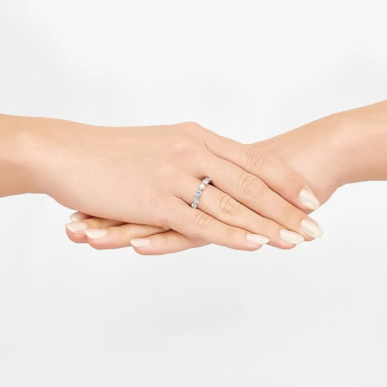 Limited Quantities! (H-I / Si1-Si2) 9-Stone Womens 3MM 1 5/8 CT. T.W. Lab Grown White Diamond 14K Gold Anniversary Wedding Band