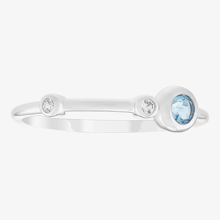 Limited Quantities! Womens Genuine Blue Topaz Sterling Silver Ring Set