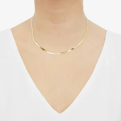 Limited Quantities! Womens 14K Gold 18 Inch Herringbone Chain Necklace