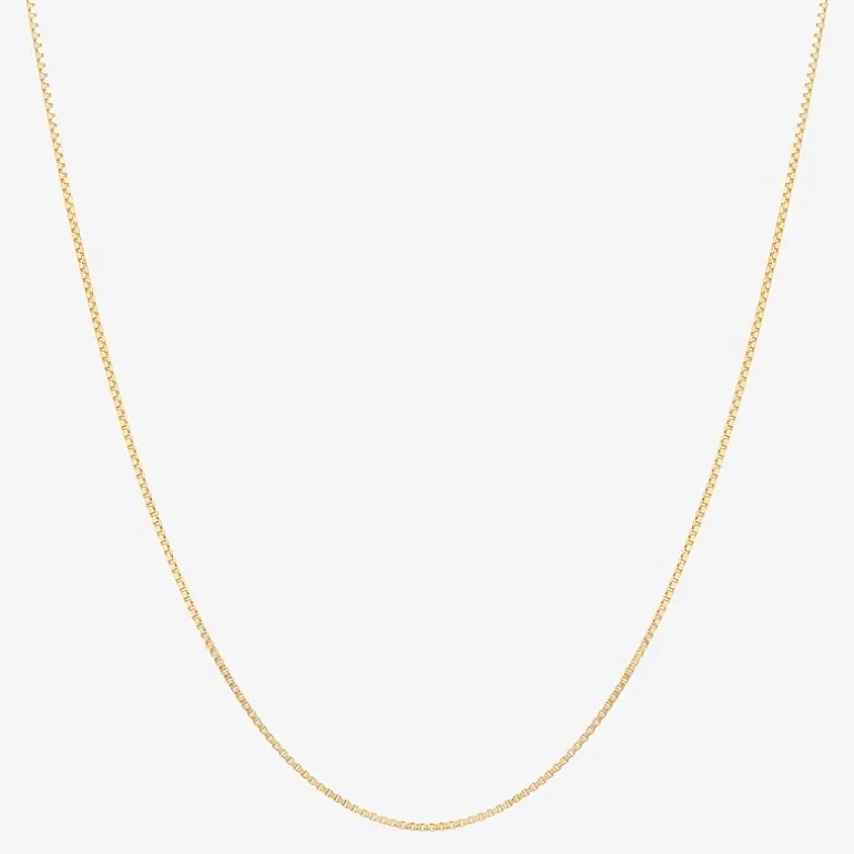 Limited Quantities! Womens 10K Gold 18 Inch Box Chain Necklace