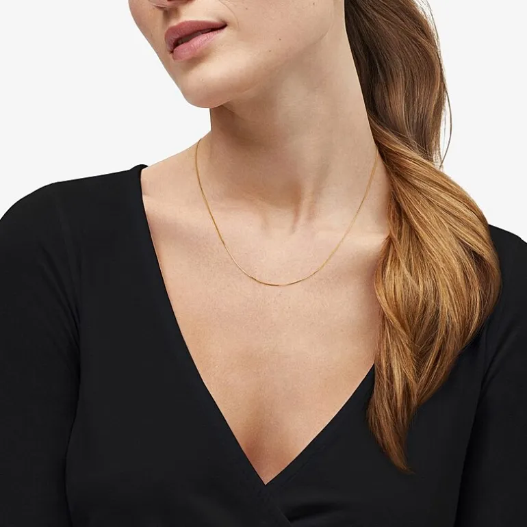 Limited Quantities! Womens 10K Gold 18 Inch Box Chain Necklace