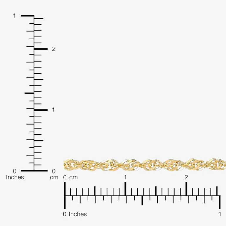 Limited Quantities! Womens 14K Gold 18 Inch Singapore Chain Necklace