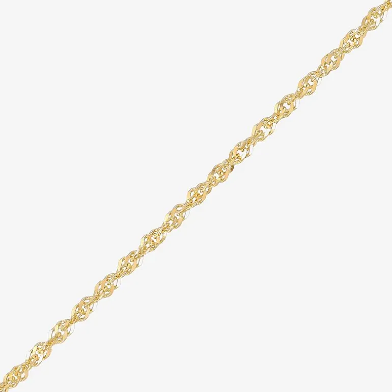 Limited Quantities! Womens 14K Gold 18 Inch Singapore Chain Necklace