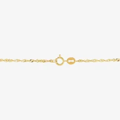 Limited Quantities! Womens 14K Gold 16 Inch Singapore Chain Necklace