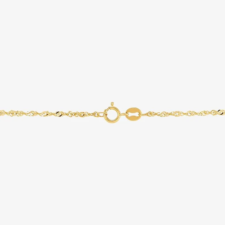 Limited Quantities! Womens 14K Gold 16 Inch Singapore Chain Necklace