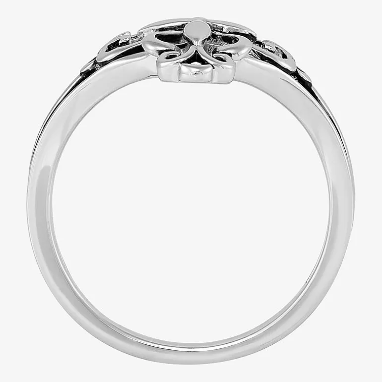 Limited Quantities! Womens Sterling Silver Cross Cocktail Ring
