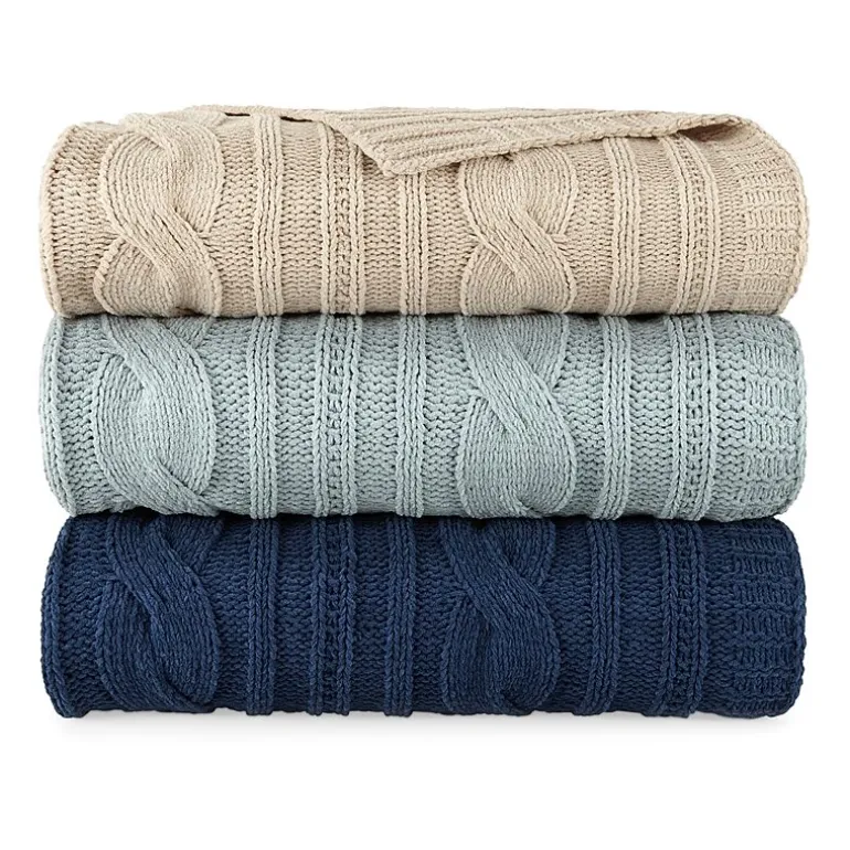 Linden Street Cable Knit Chenille Throw