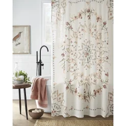 Linden Street Cottage Core Printed Medallion Shower Curtain