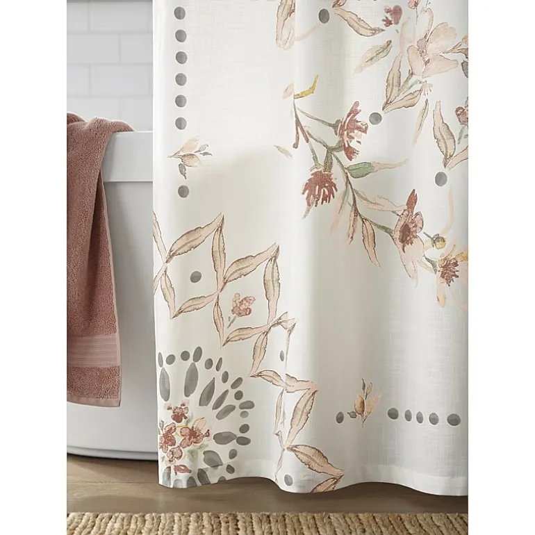 Linden Street Cottage Core Printed Medallion Shower Curtain