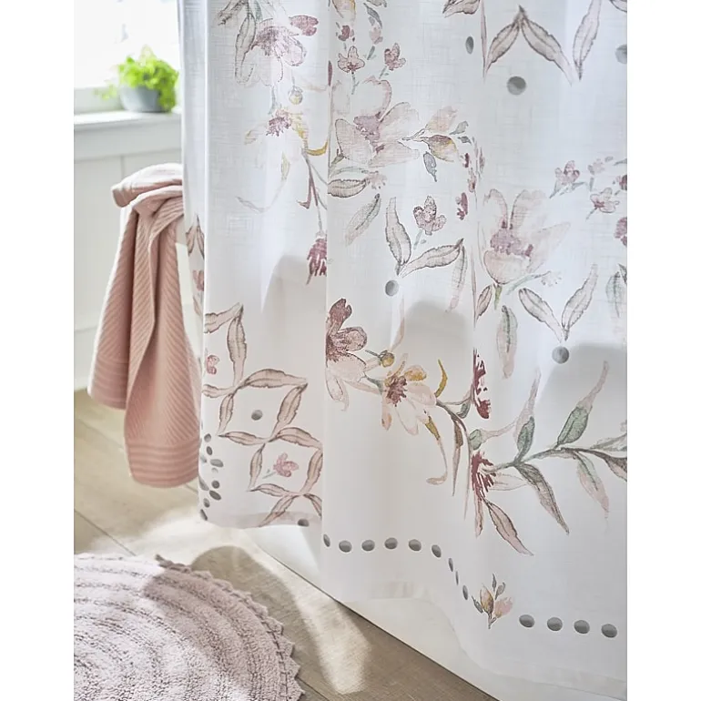 Linden Street Cottage Core Printed Medallion Shower Curtain