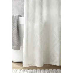 Linden Street Cotton Clip Jacquard Shower Curtain