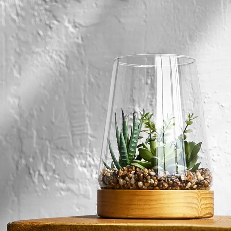 Linden Street 7in Mixed Succulent Terrarium Artificial Plant