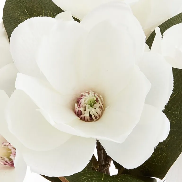 Linden Street 8in White Magnolia Artificial Plant