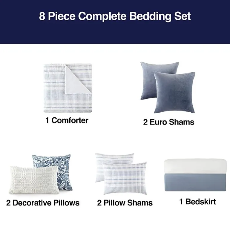 Linden Street Lennon Stripe 8-pc. Comforter Set
