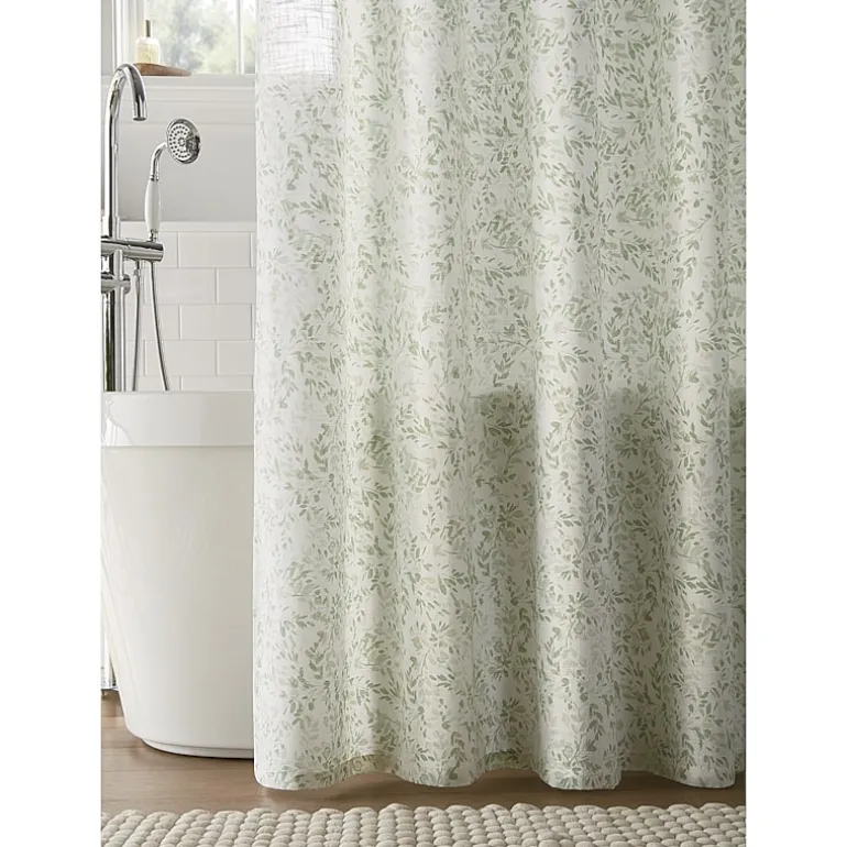 Linden Street Tossed Leaves Shower Curtain