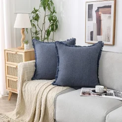 Linen Blend 20x20 Square Throw Pillow