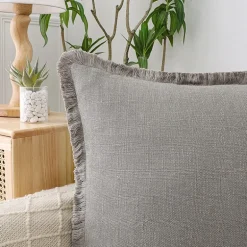 Linen Blend 20x20 Square Throw Pillow