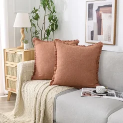 Linen Blend 20x20 Square Throw Pillow