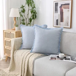 Linen Blend 20x20 Square Throw Pillow
