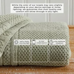 Linery Cotton Checkered Weave 12-pc. Quick Dry Washcloth