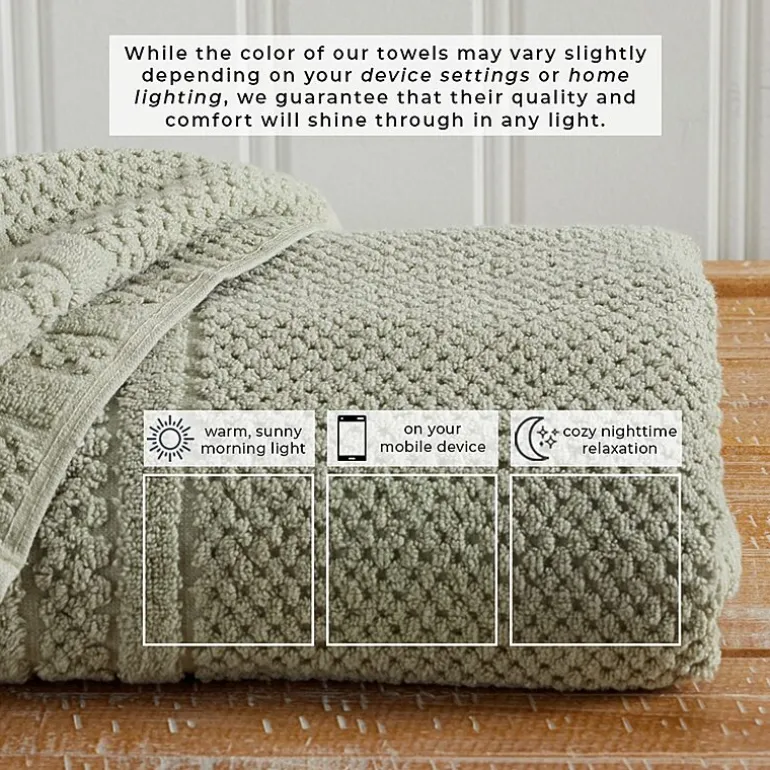 Linery Cotton Checkered Weave 12-pc. Quick Dry Washcloth