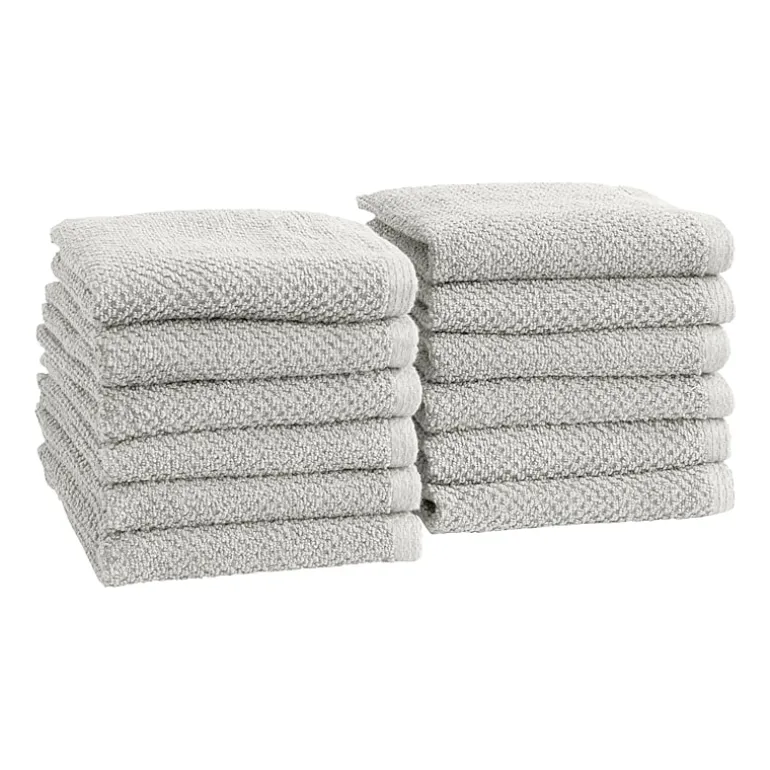 Linery Cotton Quick-Dry Loop Textured 12 Pc Washcloths