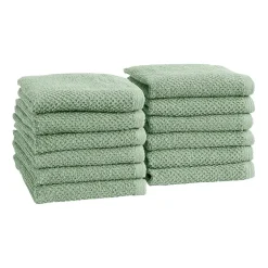 Linery Cotton Quick-Dry Loop Textured 12 Pc Washcloths