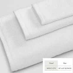 Linery Cotton Quick-Dry Loop Textured 12 Pc Washcloths