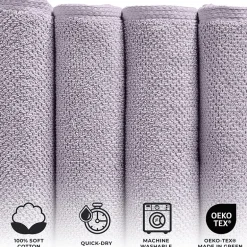 Linery Cotton Quick-Dry Loop Textured 12 Pc Washcloths