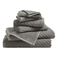 Linery Cotton Quick-Dry Textured 6 Pc Towel Set