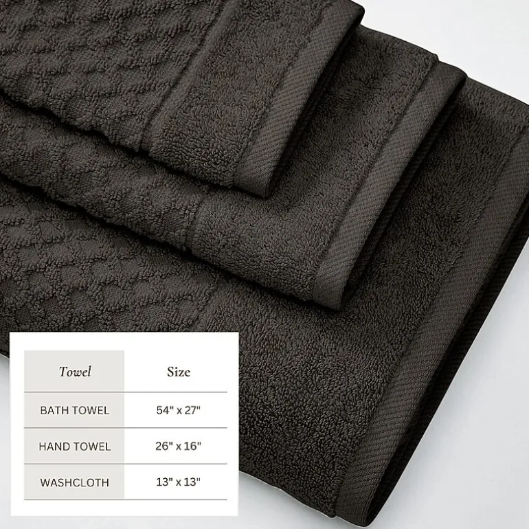 Linery Cotton Quick-Dry Textured 6 Pc Towel Set