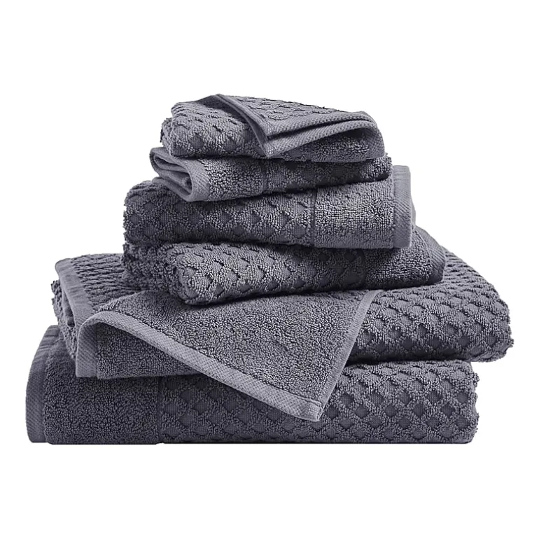 Linery Cotton Quick-Dry Textured 6 Pc Towel Set