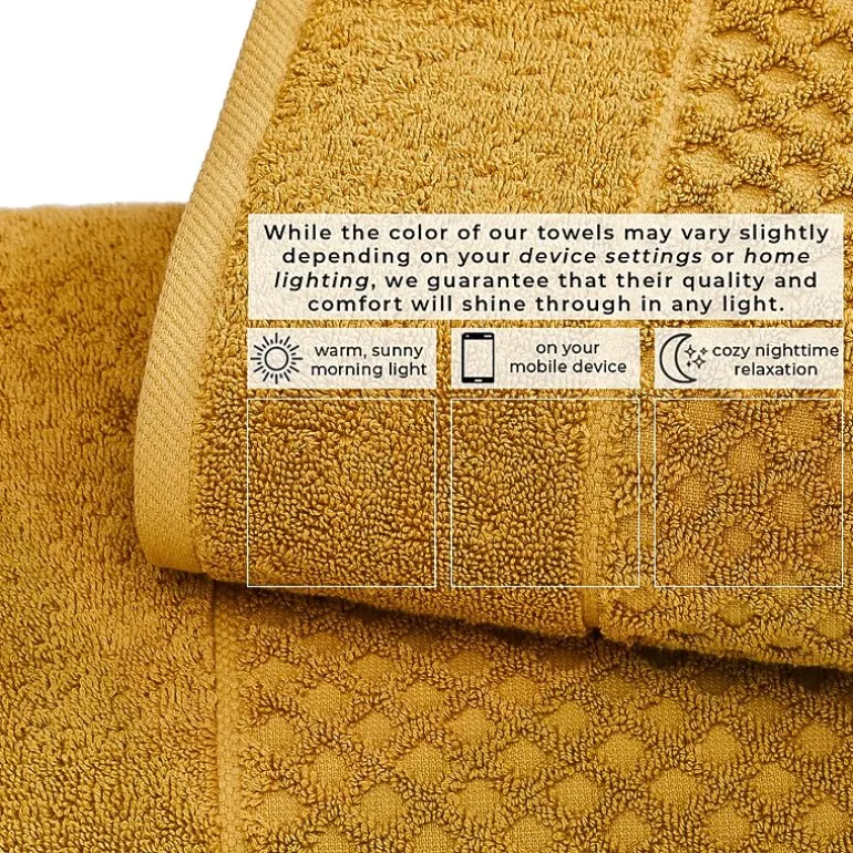 Linery Cotton Quick-Dry Textured 6 Pc Towel Set