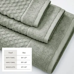 Linery Cotton Quick-Dry Textured 6 Pc Towel Set
