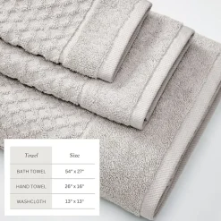 Linery Cotton Quick-Dry Textured 6 Pc Towel Set