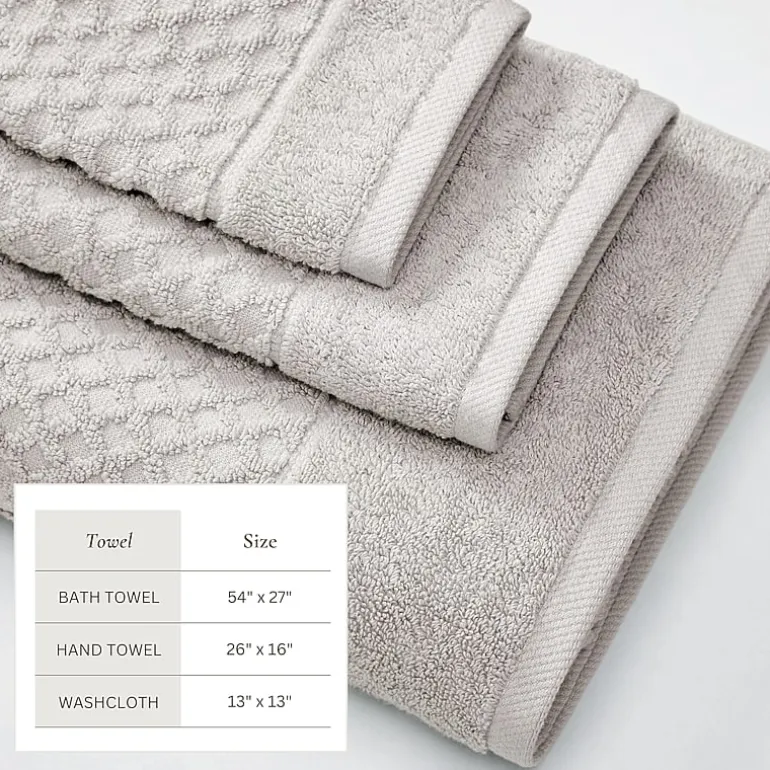 Linery Cotton Quick-Dry Textured 6 Pc Towel Set