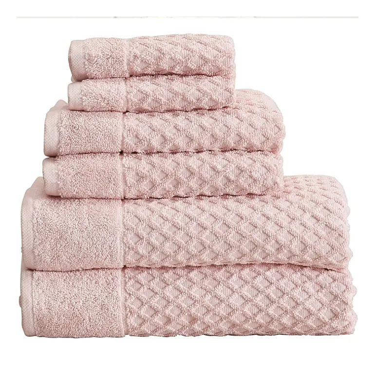 Linery Cotton Quick-Dry Textured 6 Pc Towel Set