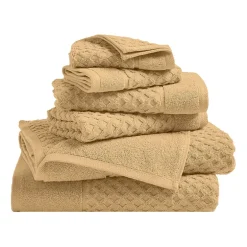 Linery Cotton Quick-Dry Textured 6 Pc Towel Set