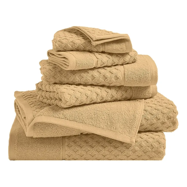 Linery Cotton Quick-Dry Textured 6 Pc Towel Set