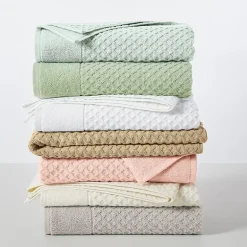 Linery Cotton Quick-Dry Textured 6 Pc Towel Set