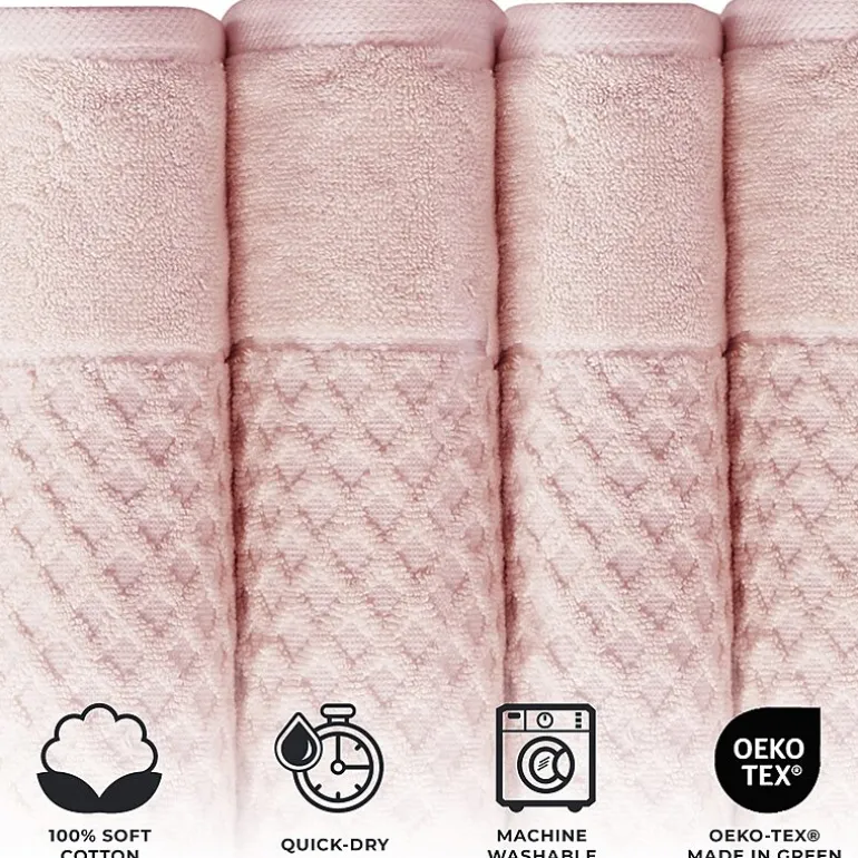 Linery Cotton Quick-Dry Textured 6 Pc Towel Set