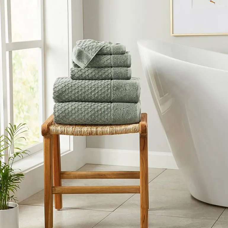 Linery Cotton Quick-Dry Textured 6 Pc Towel Set