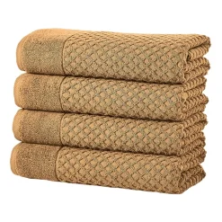Linery Cotton Quick-Dry Textured 4 Pc Bath Towels