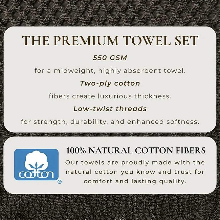 Linery Cotton Quick-Dry Textured 4 Pc Bath Towels