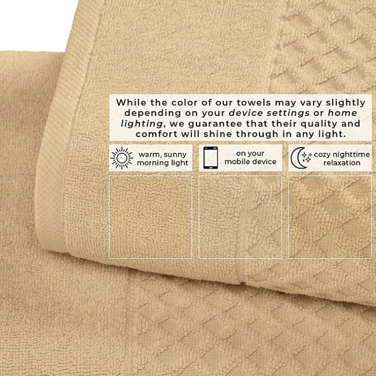 Linery Cotton Quick-Dry Textured 4 Pc Bath Towels