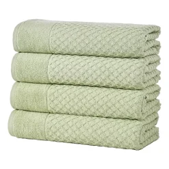 Linery Cotton Quick-Dry Textured 4 Pc Bath Towels