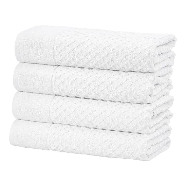 Linery Cotton Quick-Dry Textured 4 Pc Bath Towels