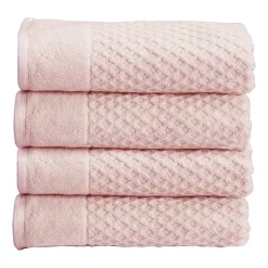 Linery Cotton Quick-Dry Textured 4 Pc Bath Towels